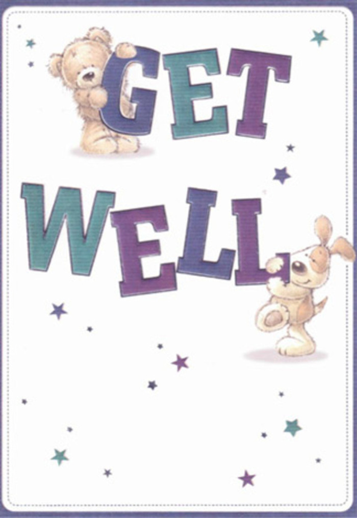 Overflowing with the spirit of gentle reassurance so characteristic of Chiswick, this get well card is a celebration of heartfelt connection. Two whimsical friends-a plush teddy bear with sun-brushed fur and a lively puppy with big, inviting eyes-are depicted passing along a cheerful wish for recovery. The typography-large and shaded in joyful hues of purple and teal-grounds the scene in cheerful confidence, as star-like bursts in lilac and sapphire swirl through the air, carrying hope to every corner of the card. The clean white background feels as refreshing as a walk by the Thames Path in Chiswick, offering calm and clarity. The subtle textures-soft as a cascade of petals and as welcoming as a favourite local park bench-bring the animals' comforting presence to life. As a seasoned Chiswick florist, I see the care mirrored in every detail, much like each carefully placed stem in an arrangement destined for a friend on Devonshire Road. Whether presented alongside a fresh, bespoke bouquet or sent on its own across the area, this card offers a radiant, uplifting gesture of kindness.